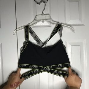 Black and Neon sports bra